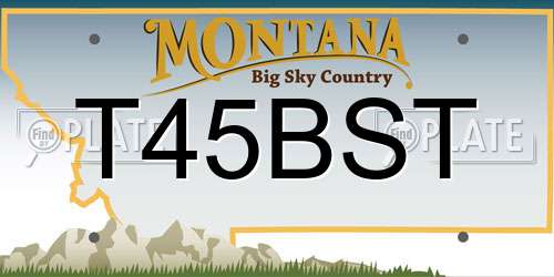 T45BST Montana License Plate