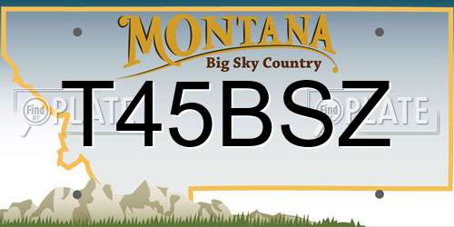 T45BSZ Montana License Plate