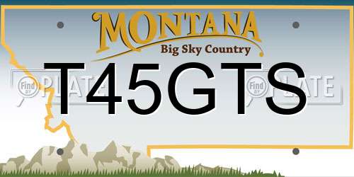 T45GTS Montana License Plate
