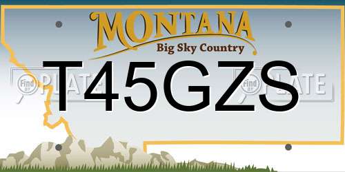 T45GZS Montana License Plate