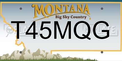 T45MQG Montana License Plate