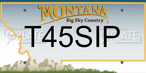T45SIP Montana License Plate