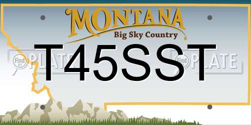 T45SST Montana License Plate
