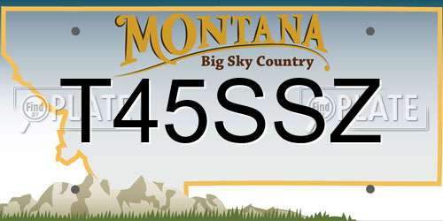 T45SSZ Montana License Plate