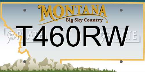 T460RW Montana License Plate