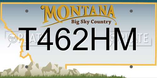 T462HM Montana License Plate