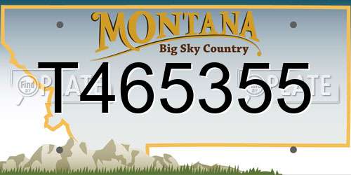 T465355 Montana License Plate