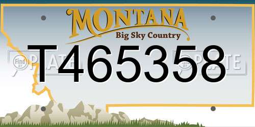 T465358 Montana License Plate