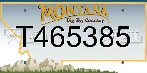 T465385 Montana License Plate