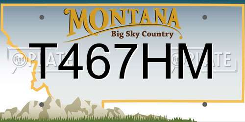 T467HM Montana License Plate