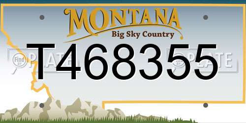T468355 Montana License Plate