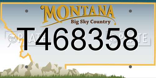 T468358 Montana License Plate