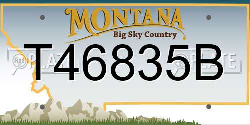 T46835B Montana License Plate