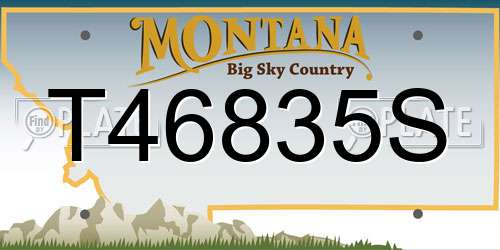 T46835S Montana License Plate