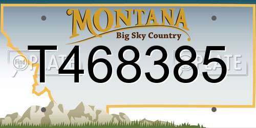 T468385 Montana License Plate
