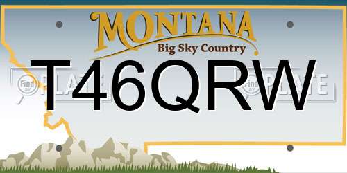 T46QRW Montana License Plate