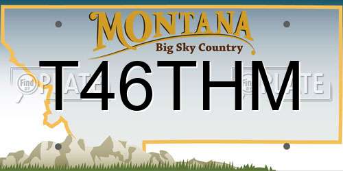 T46THM Montana License Plate