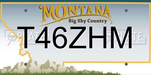 T46ZHM Montana License Plate