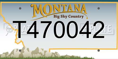 T470042 Montana License Plate