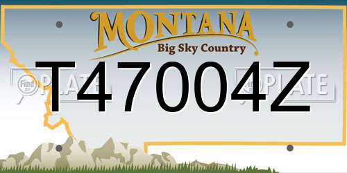 T47004Z Montana License Plate