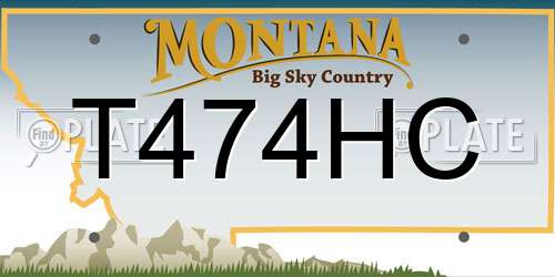 T474HC Montana License Plate