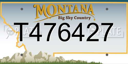 T476427 Montana License Plate