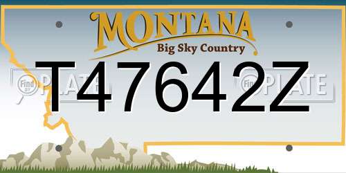 T47642Z Montana License Plate
