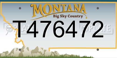 T476472 Montana License Plate