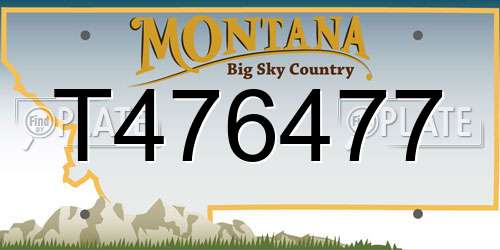 T476477 Montana License Plate