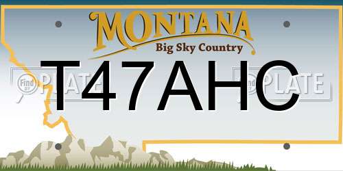 T47AHC Montana License Plate