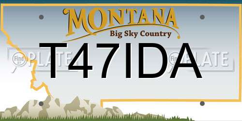 T47IDA Montana License Plate