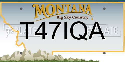 T47IQA Montana License Plate