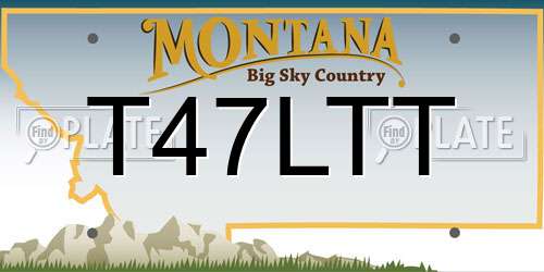 T47LTT Montana License Plate