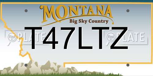 T47LTZ Montana License Plate