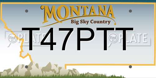 T47PTT Montana License Plate