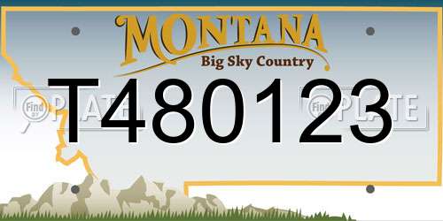 T480123 Montana License Plate
