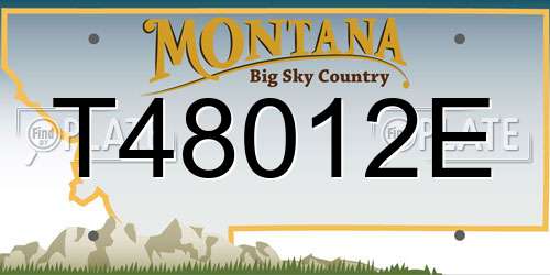 T48012E Montana License Plate