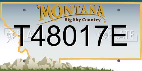 T48017E Montana License Plate