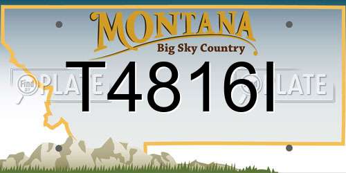 T4816I Montana License Plate