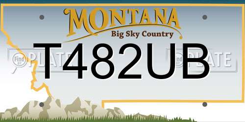 T482UB Montana License Plate