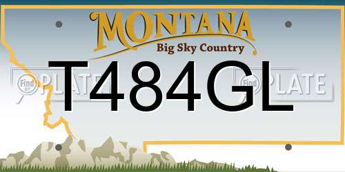 T484GL Montana License Plate
