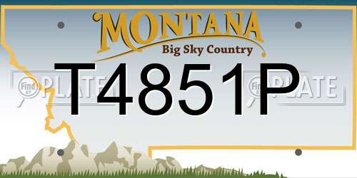 T4851P Montana License Plate
