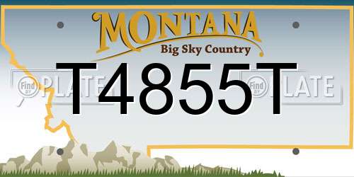 T4855T Montana License Plate