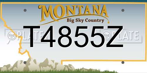 T4855Z Montana License Plate