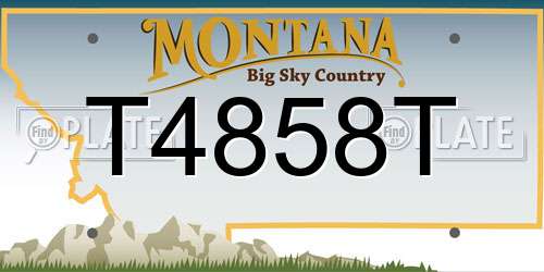 T4858T Montana License Plate