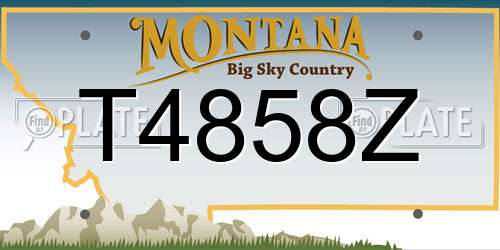 T4858Z Montana License Plate