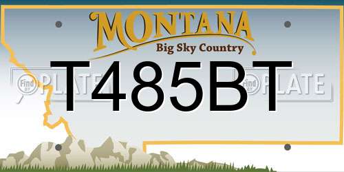 T485BT Montana License Plate
