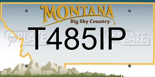 T485IP Montana License Plate
