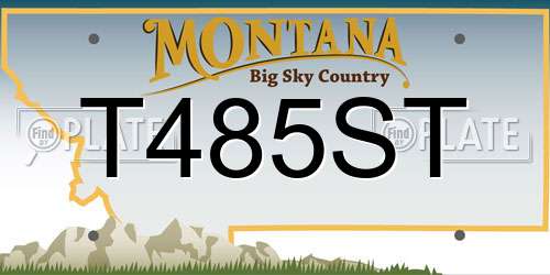 T485ST Montana License Plate