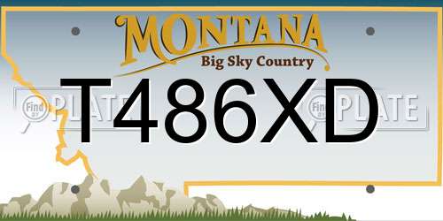 T486XD Montana License Plate